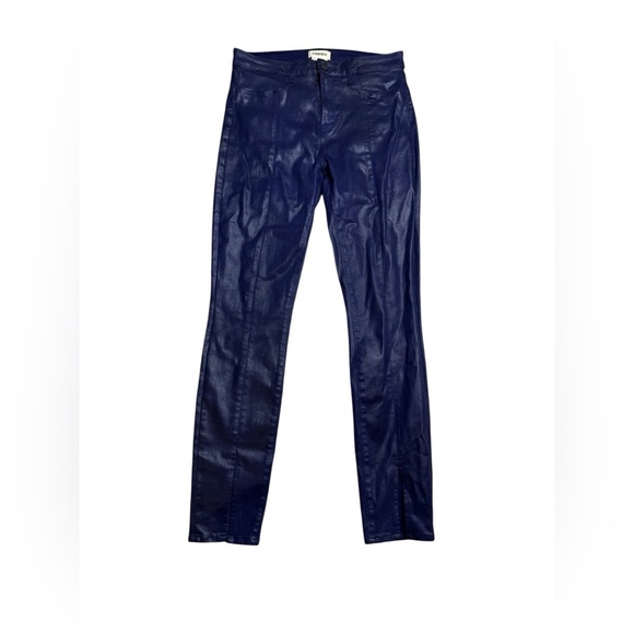 L'Agence Jyothi High Rise Split Ankle Jean Midnight Coated - Picture 2 of 6
